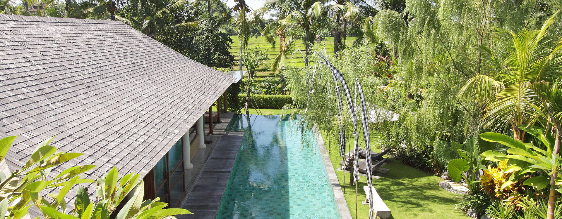 Villa Sarasvati - Semi-aerial of pool